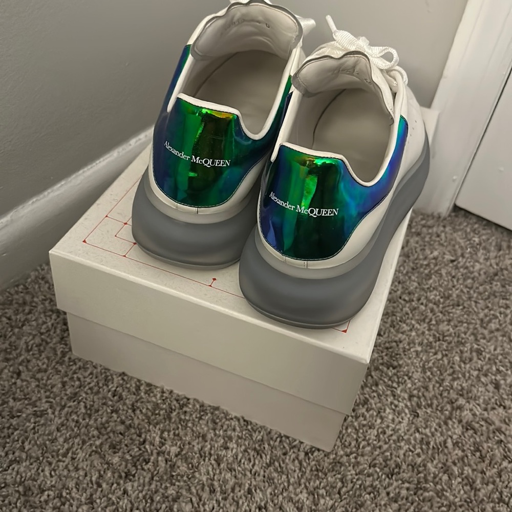 The iridescent Alexander McQueen shoes